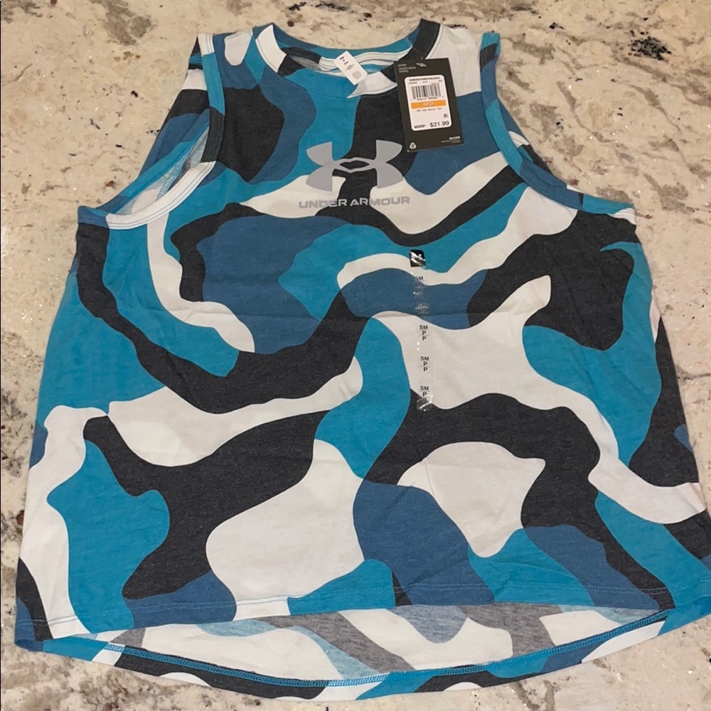 Under Armour Blue Camo Tank Top